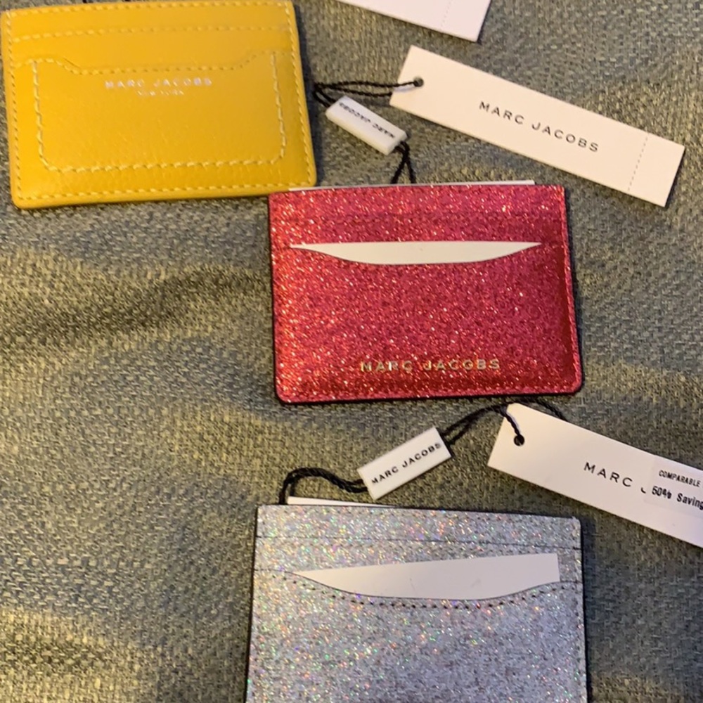 NWT MARC JACOBS LEATHER CARD HOLDERS! G8 COLORS!